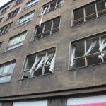 Zerstörte Fenster Stralauer Platz
