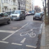 Verkehrsberuhigung im Südkiez von Friedrichshain Realität Fahrradweg Gärtnerstraße