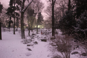 Schnee im Volkspark Friedrichshain