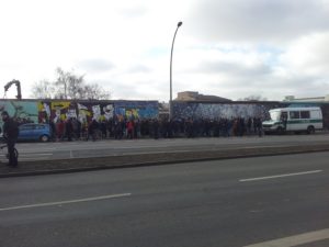 Demonstration gegen East-Side-Gallery Abbruch
