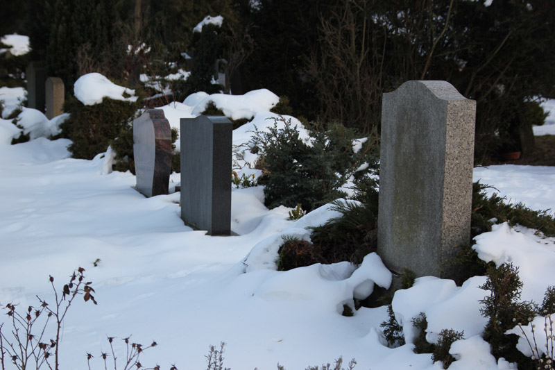 Gräber auf dem Friedhof Friedrichshain