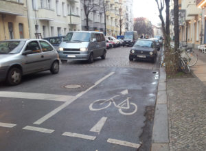 Realität Fahrradweg Gärtnerstraße