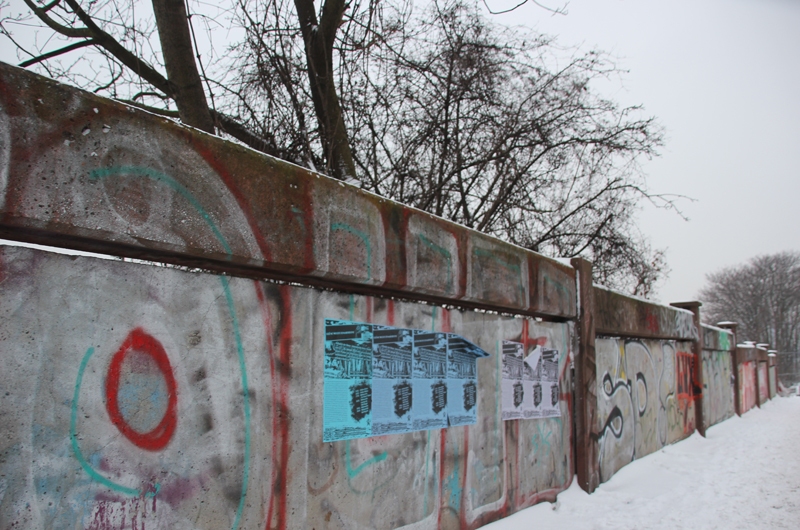 Wand entlang Helsingforser Platz