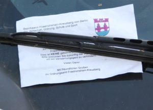 Warnhinweis des Bezirskamt Friedrichshain-Kreuzberg