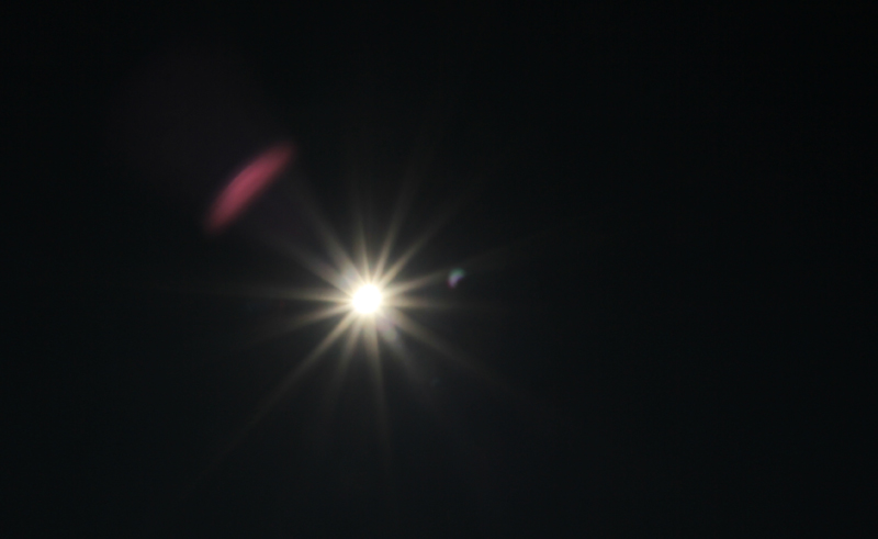 Sonne im Filter der Kamera