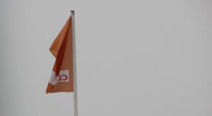 Haengende CDU Fahne